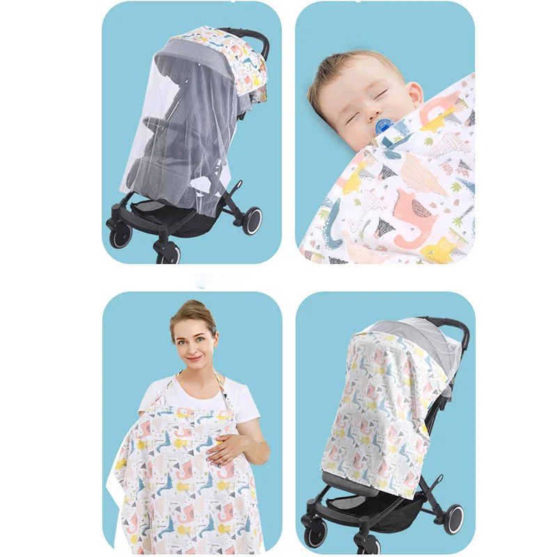 Large Nursing Cover for Breastfeeding Towel Mosquito Net for Stroller Cover Outdoor Privacy Apron Mom and Baby Nursing Towel