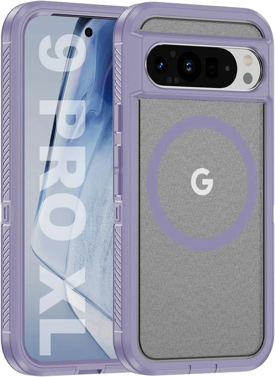 Shockproof Military Grade Armor MagSafe Case with Magnetic Charging and Rugged Bumper Back Cover
