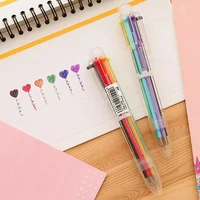 1/3/5 PCS Colorful Ballpoint Pen 6 Color In1 Pen Multicolor Stationery New Arrival School Office Teacher Nurse Gift Boy Girl ZYF 1