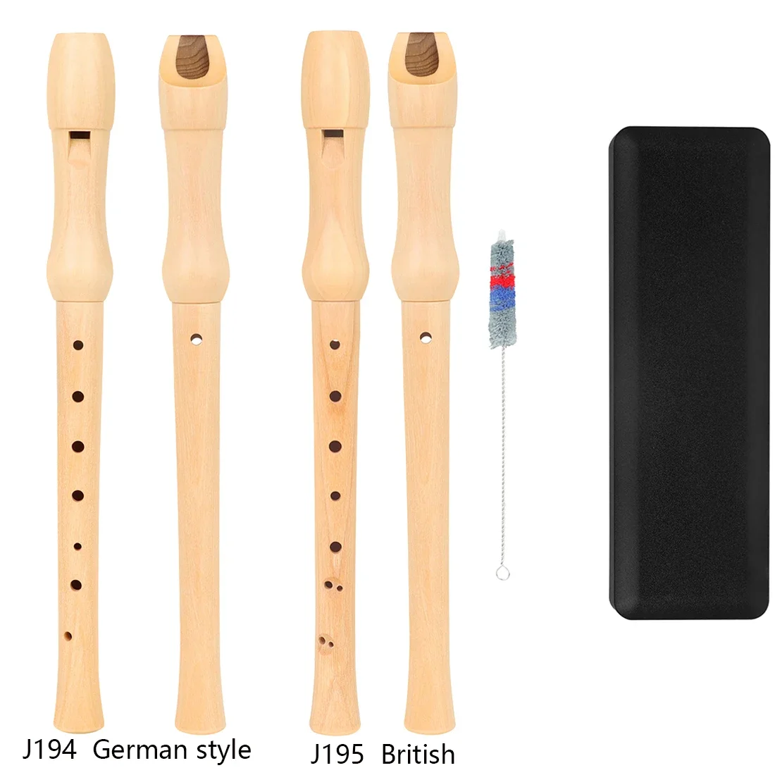 8-hole Soprano Flute C Key Recorder Wooden Flute Clarinet Detachable German Style British Woodwind Instruments With Box
