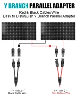 Adaptateur de branche PV Y T, connecteur de câbles de panneau solaire avec câble solaire 4 mm2 1000V 30A pour boîte de combinaison pv Stecker 2 en 1 sortie 5