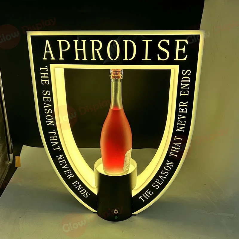 DJ Disco Events Party Led Shield Bottle Glorifier Champagne wine holder VIP Metal Bottle Presenter for night Club