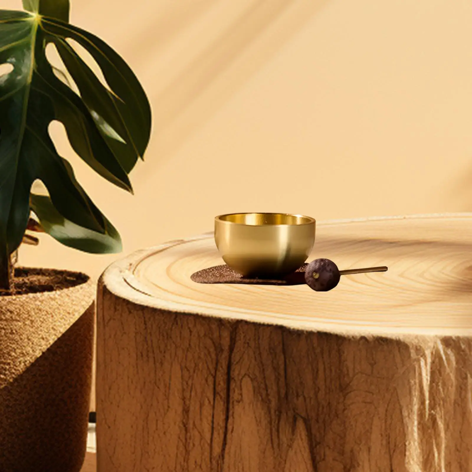 Mini Singing Bowl Set Handmade Copper Bowl for Relaxation Healing Friends