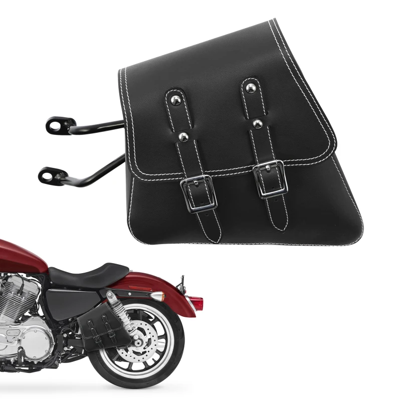 Motorcycle Black Side Bag Saddlebags For Harley Sportster Iron 883