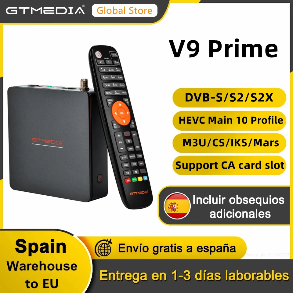 Tanie GTMEDIA V9 Prime DVB-S/S2/S2X odbiornik satelitarny aktualizacja V9 Super 1080P