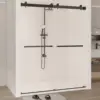 Double Sliding Shower Door 60"" W X 76"" H For Bathroom, Frameless Shower Glass Door With 5/16""(8Mm) Tempered Glass Door, Seal 1