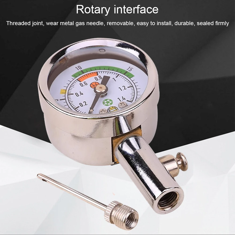 Ball Pressure Gauge Heavy Duty Air Pressure Gauge Barometer Tool Football Soccer Rugby Basketball Volleyball