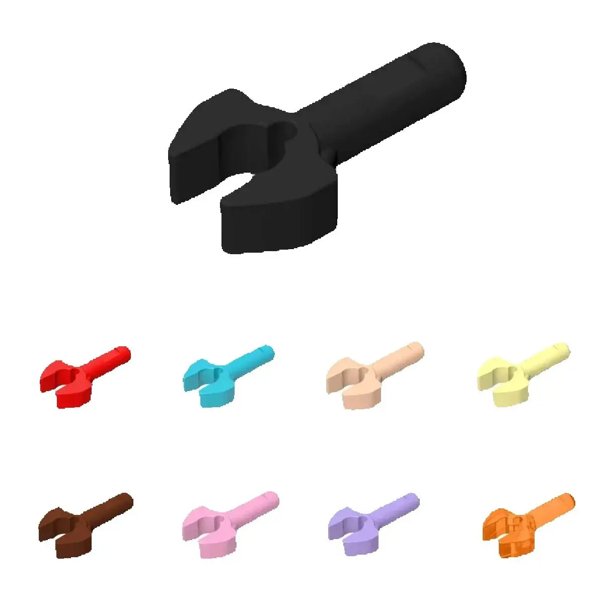 10PCS 퍼즐 파티클 48729 바 1L 클립 포함 빌딩 블록 키트 기계식 클로우..