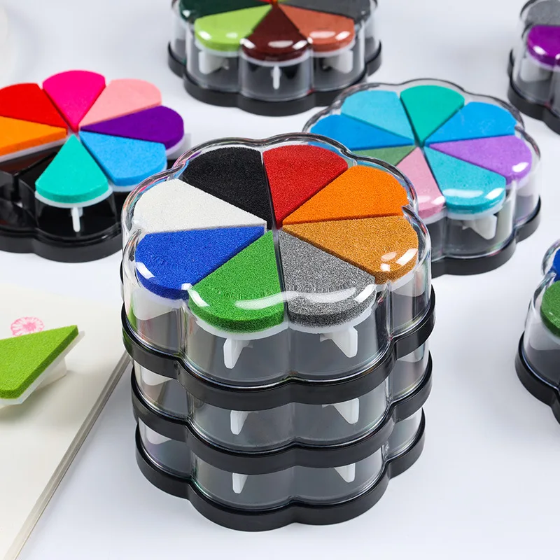 8 Colors Craft Ink Pads Petal printing table Scrapbooking Materia Junk Journal Supplies handmade Diary Album Stationery