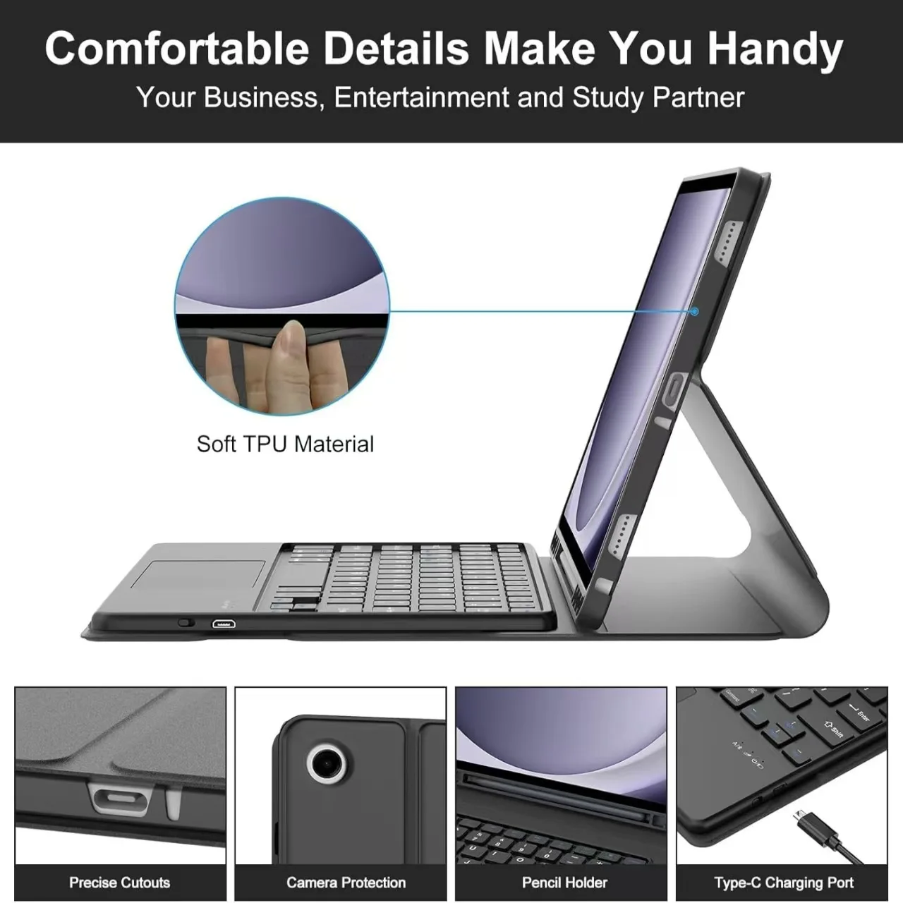 Premium Case with Removable Keyboard and Mouse