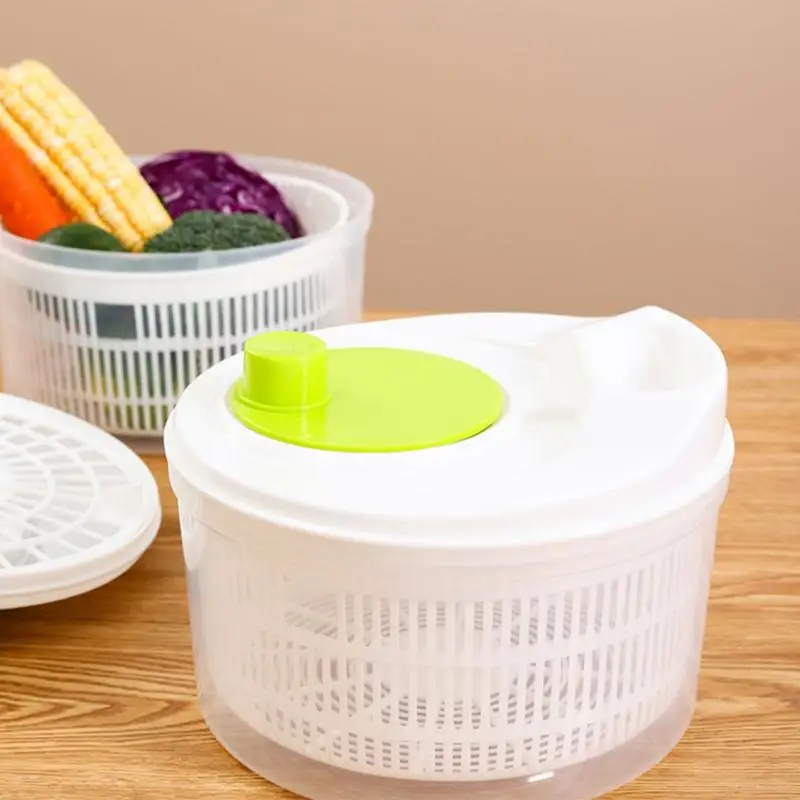 Salad Spinner Household Vegetable Dehydrator Manual Water Salad Spinner Fruit Drain Basket Dryer Hand Crank Kitchen vegetable dryer
