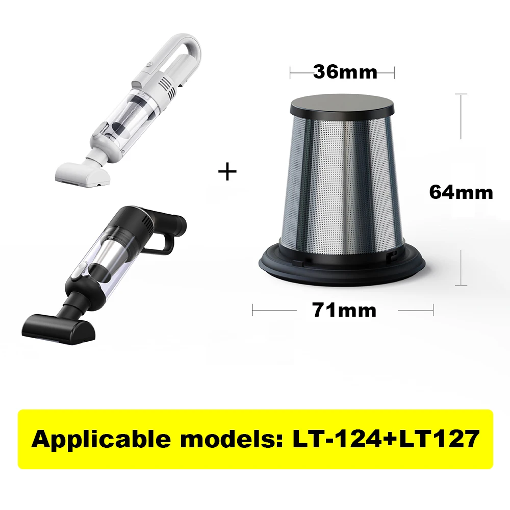 

Vacuum Cleaner LT-124+LT-127 Filter Element Automotive And Household Dual-purpose Stainless Steel Filter Element 1 Pcs