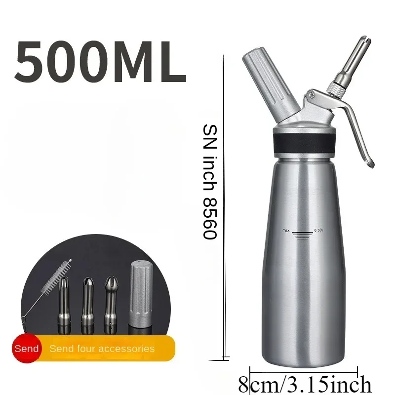 Cream Foam Gun 500ML aluminum alloy cream mixer cake decorating gun siphon dessert tool coffee baking cake decorating decoration tool