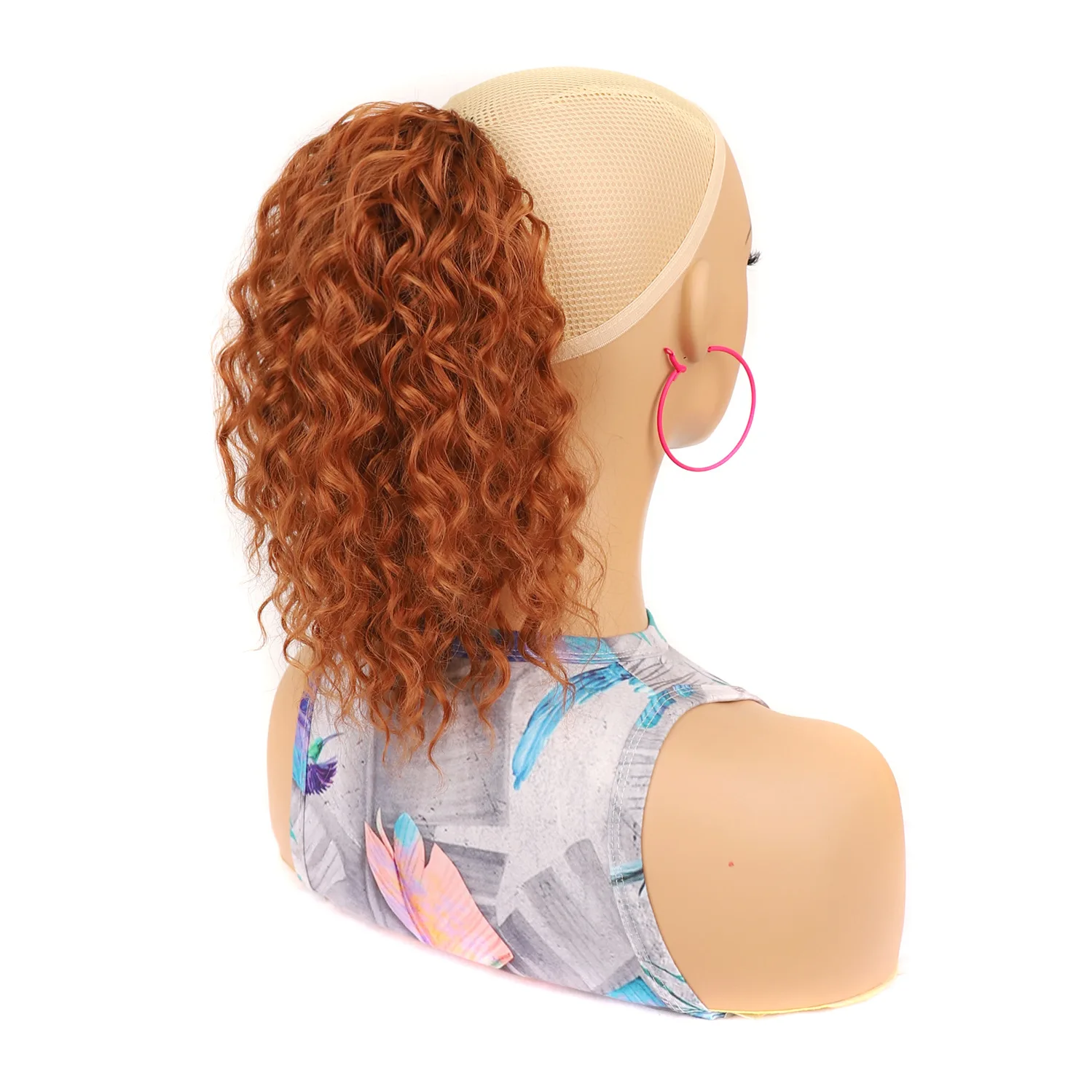 Kordelzug-Pferdeschwanz mit Lockigen Haarsträhnen für Schwarze Frauen, 10 Zoll Synthetische Haarteile, Clip-in Jerry Curls Pferdeschwanz-Verlängerung – Detail 10