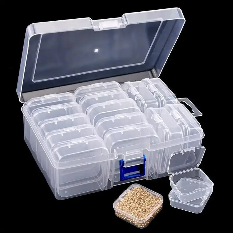 DIY Diamond Painting Embroidery Storage Box Set Nail Art Jewelry Rhinestone Mosaic Storage Container Multifunctional Box