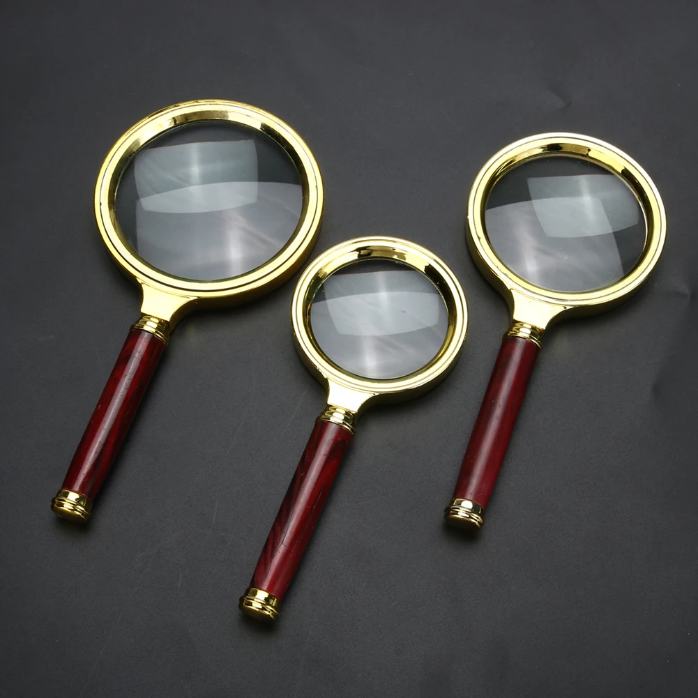 10X 접이식 핸드 헬드 돋보기 미니 포켓 현미경, 독서 돋보기 렌즈 쥬얼리 루페 80mm 70mm 60mm