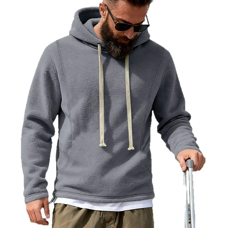 Men's Stand Up Collar Half Zip Fleece Jacket - Image 6