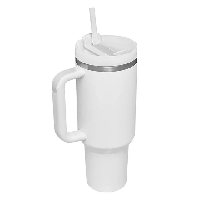 Large Capacity Water Bottle with Handle and Straw Lid Insulated