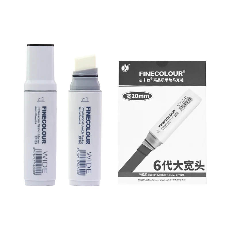 Finecolour 1/2/3Pcs 20mm Wide Markers Alcohol Line Sketching Markers Pen Drawing School Art Supplies images - 6