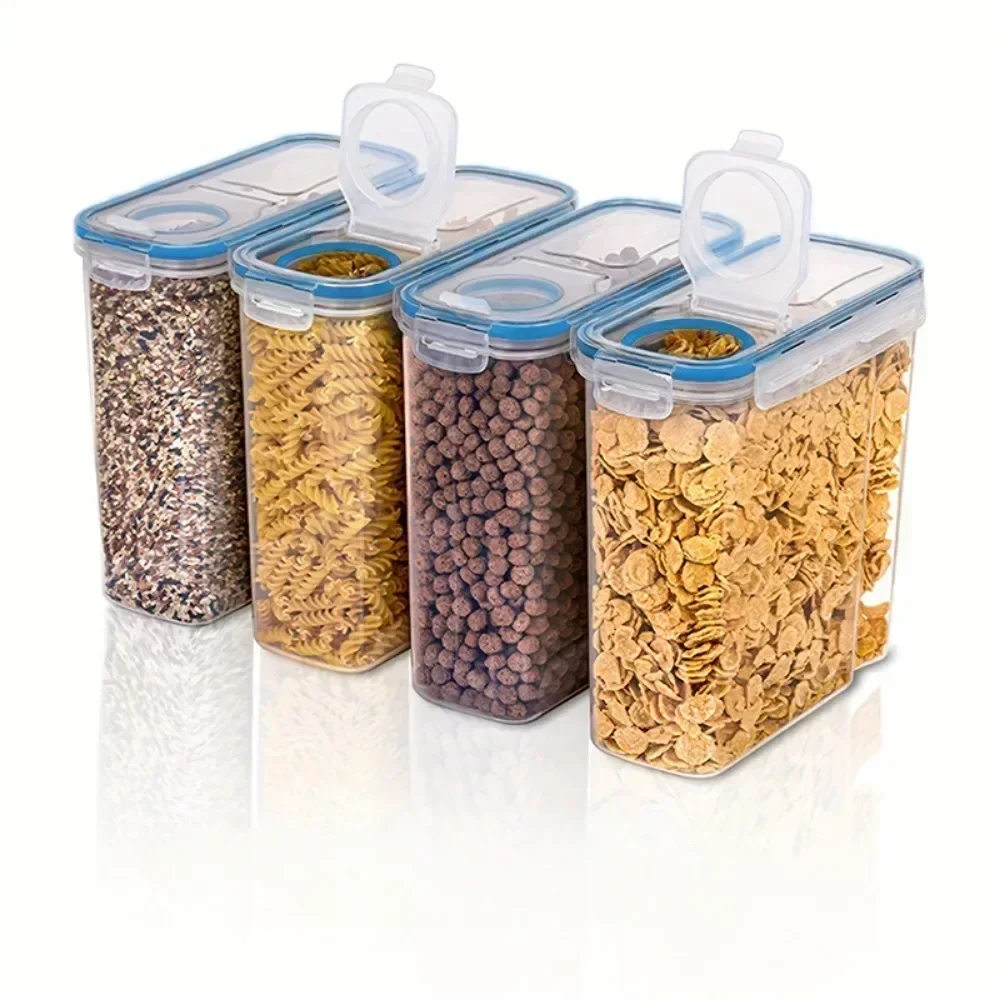 Transparent Food Storage Bin, High-Capacity Airtight Container for Oats and Cereals - Moisture and Insect Resistant 2