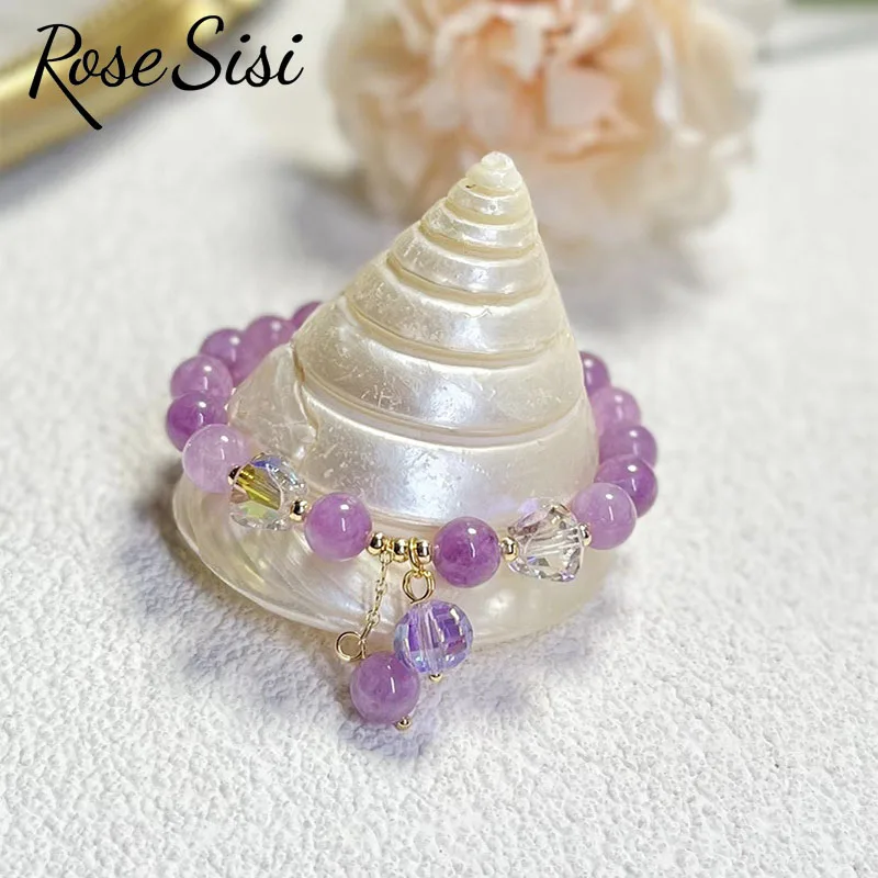 Rose sisi Korea style transfer bead flower charm bracelet for