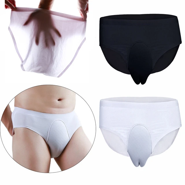 Men Underwear Hiding Gaff Panties Fake Vaginal Shaper IceSilk