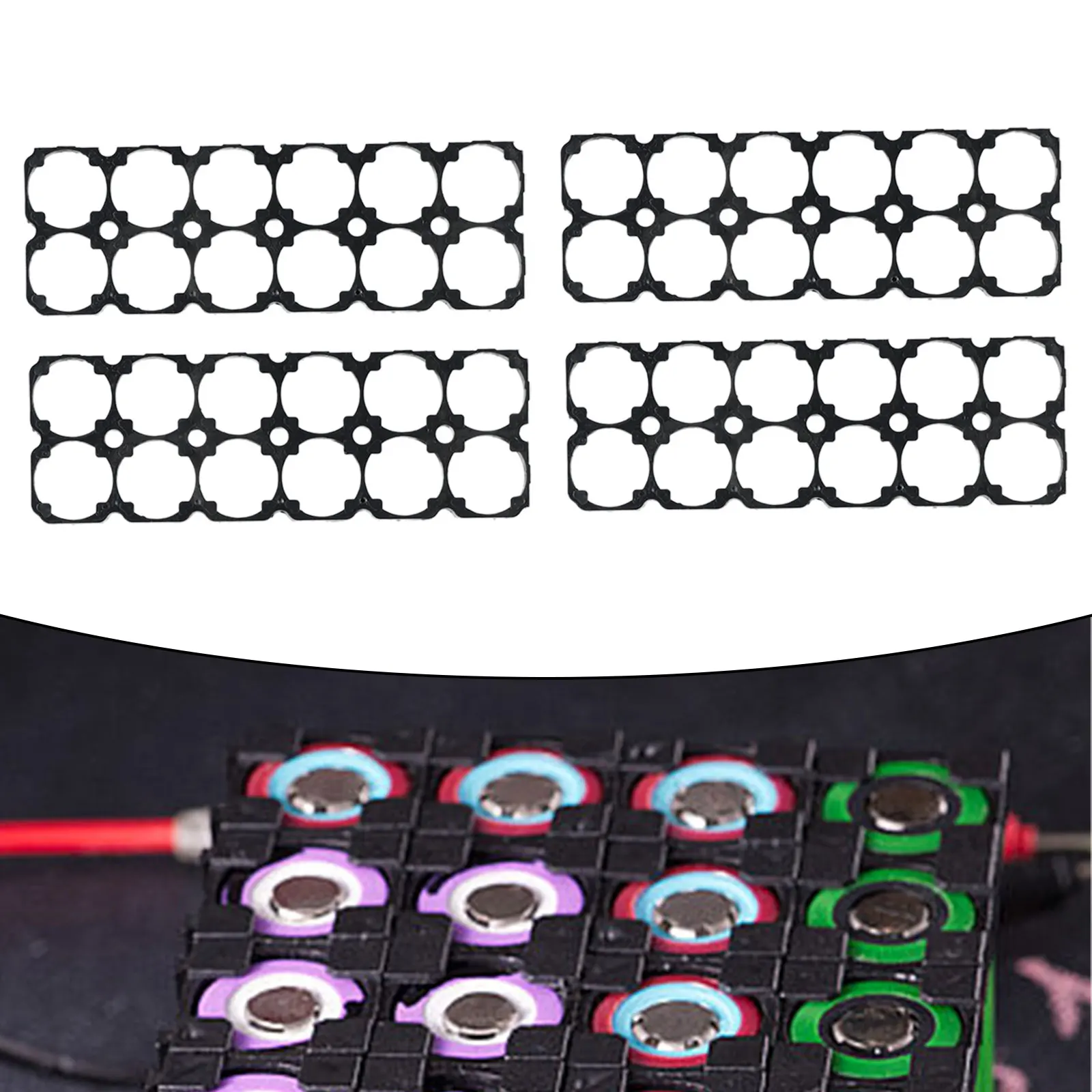

Durable Practical Battery Holder Battery Brackets Plastic Frame Bracket Workshop Accsessories 2x6 21700 Batteries