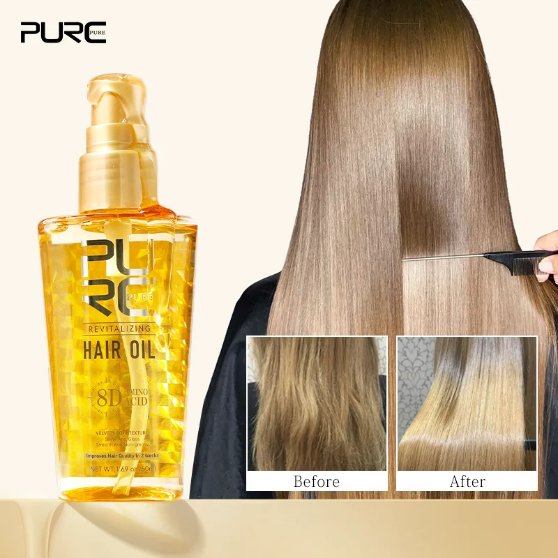 Hair treatment oil PURC Argan Hair Serum Oil Repair Frizz Dry Damaged Scalp Treatments Smoothing Nourishing Improvement Hair Serum Care Products