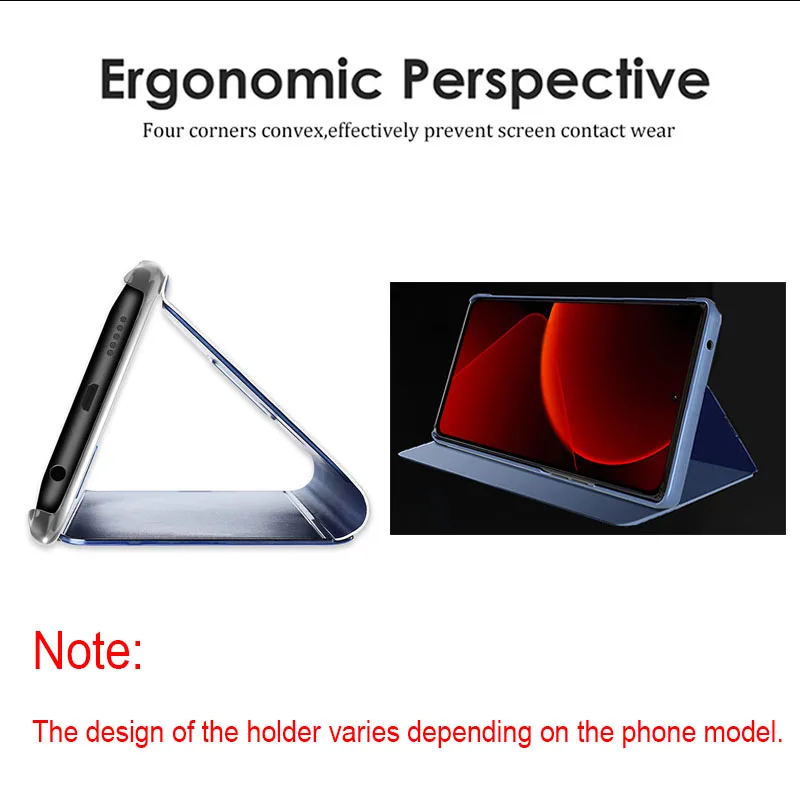 Shockproof Mirror Flip Phone Case - Durable and Stylish Protective Cover