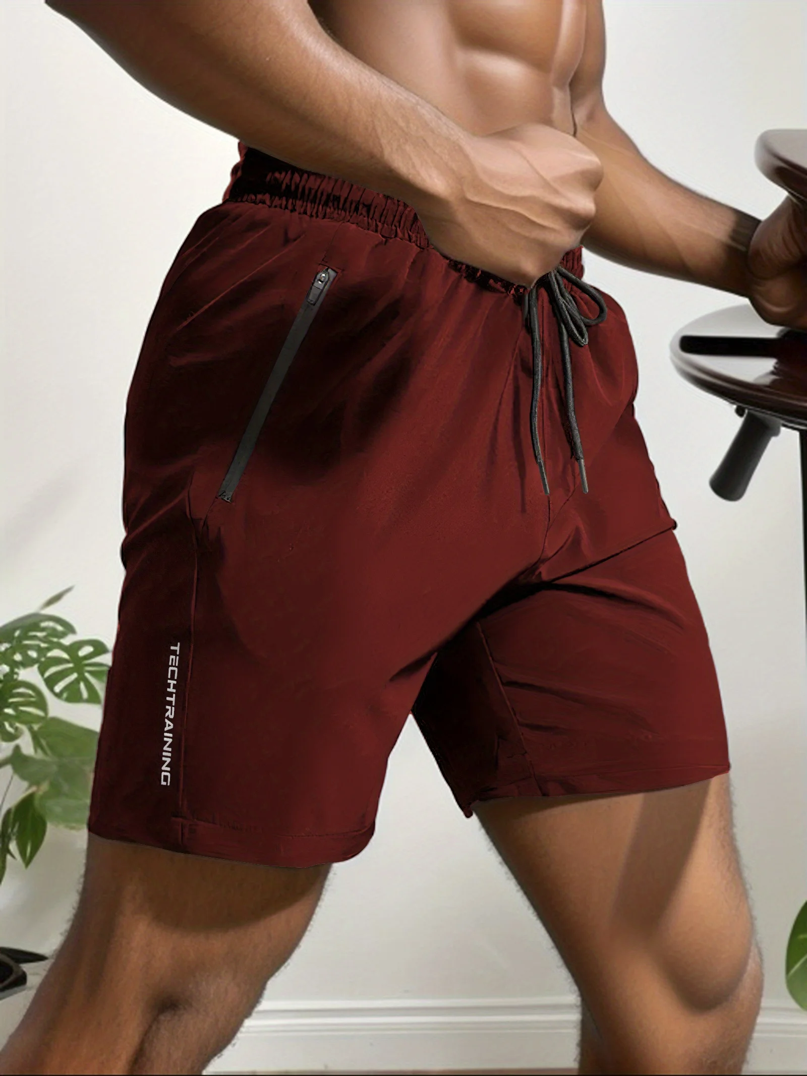 Herren-Unterteile für Sommer, Fitnessstudio, Workout, Laufen, Radfahren, schnell trocknende, atmungsaktive Sport-Shorts mit Kordelzug in der Taille, Ausgehen Outfit0428 – Detail 20