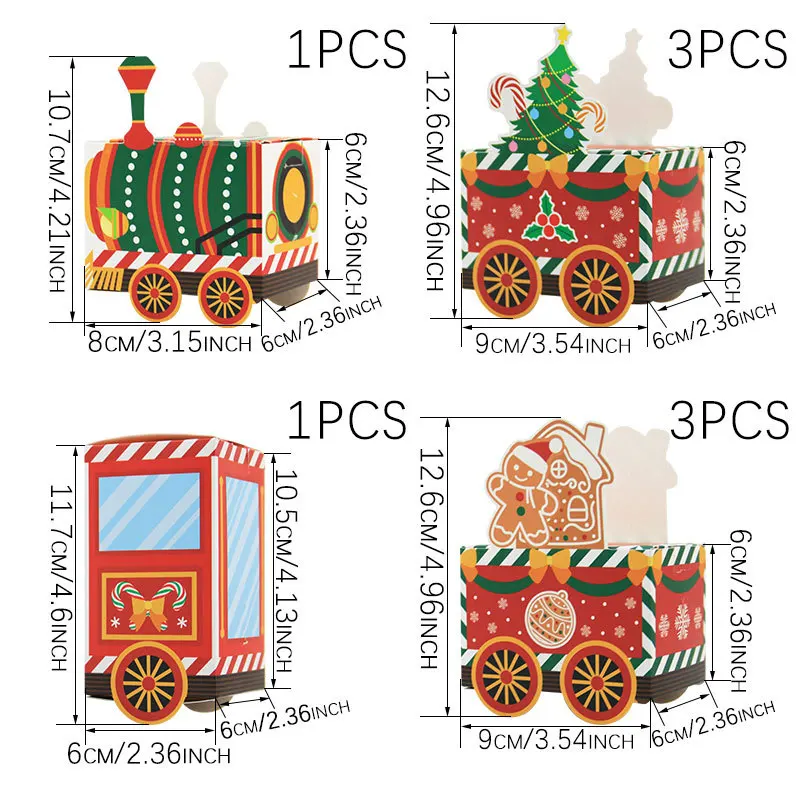 24PCS/Set Creative Train Design Christmas Box 2025 Christmas Advent Calendar Candy Gift Box Navidad Natal New Year Gifts 2026