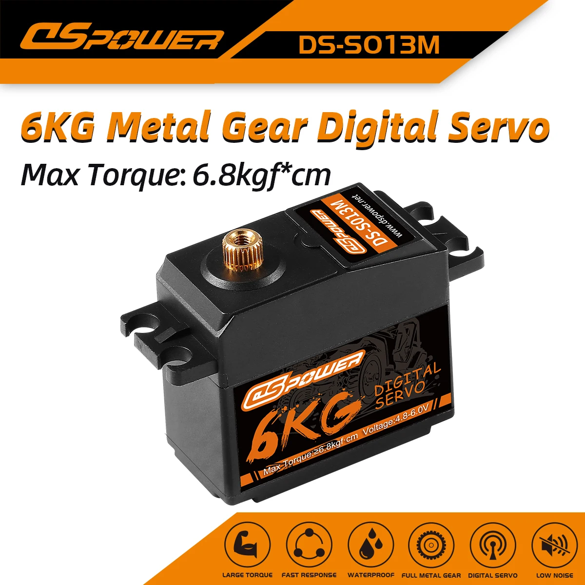 DSpower6KGMetalGearDigitalServosWaterprooffor110RCCar
