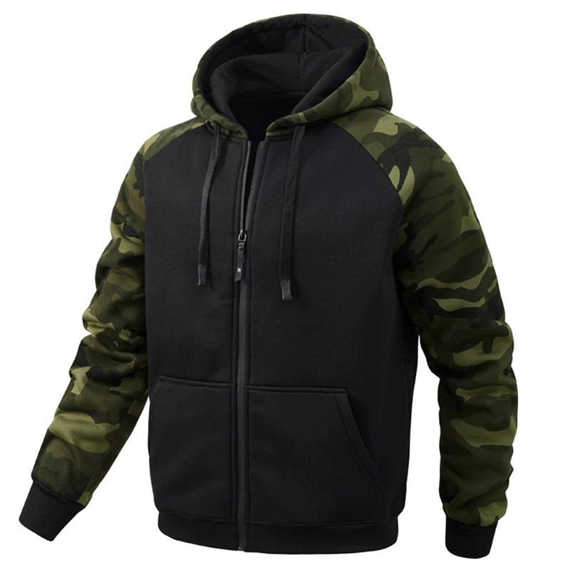 Camouflage Hoodie Jacket Men Autumn EU Size Hoodies Loose Sportswear Fleece Hooded Sweatshirt Fashion Casual Man Outwear