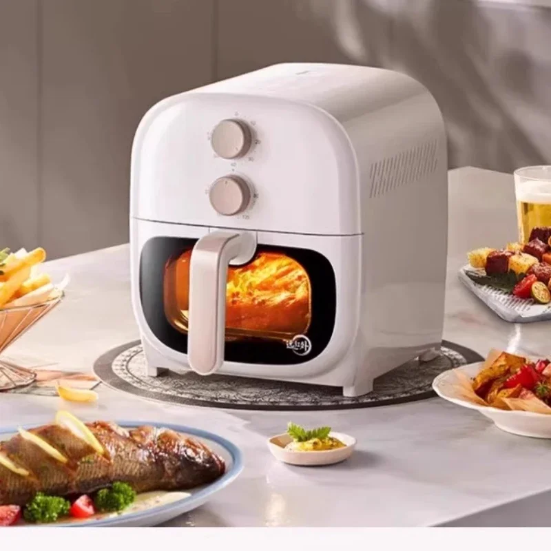 Home Air Fryer, Visible No-Flip Smart Electric Fryer, Large Capacity Oven All-in-One Cooker, High Temperature Frying Bakeware