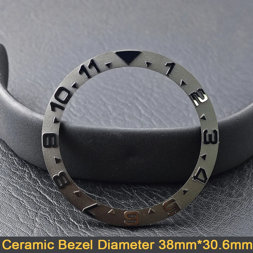 Men's Watch Replacement Bezel Insert with Tilted Ceramic and Carbon Fiber Texture