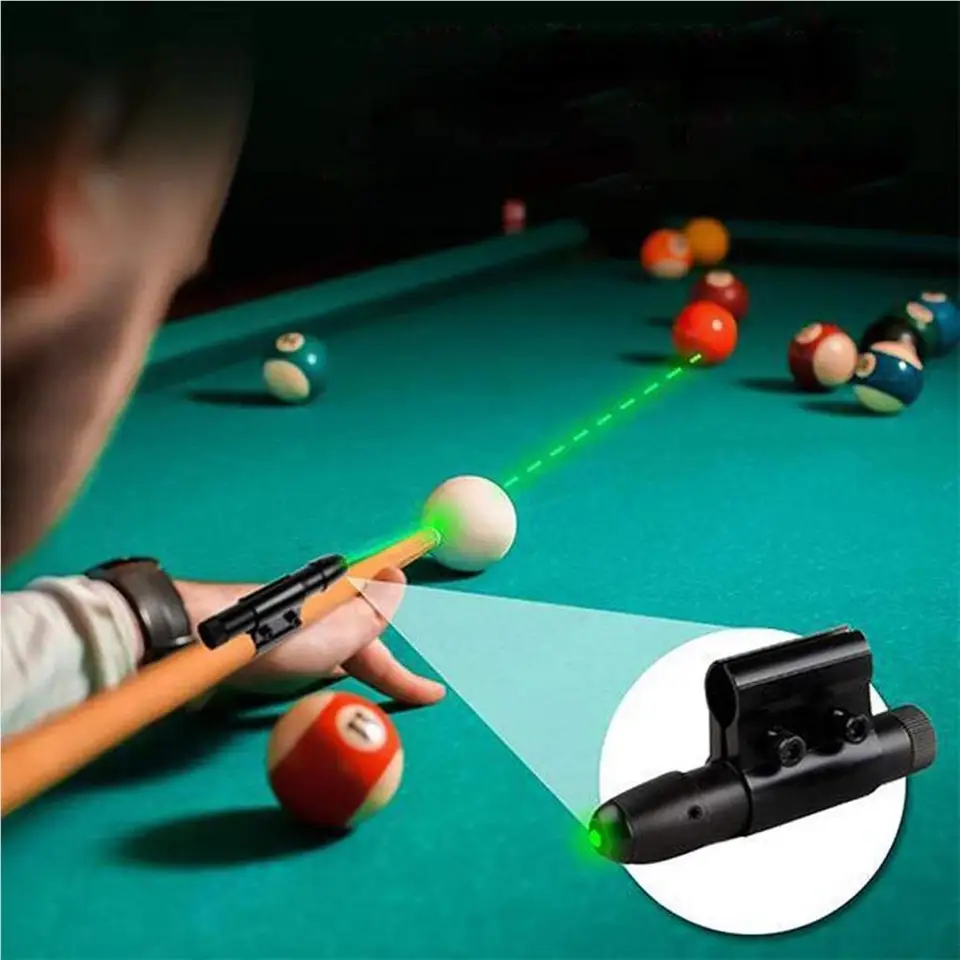 Queue de billard avec visée laser, équipement d'entraînement au billard,  ration d'action, exercice, accessoires