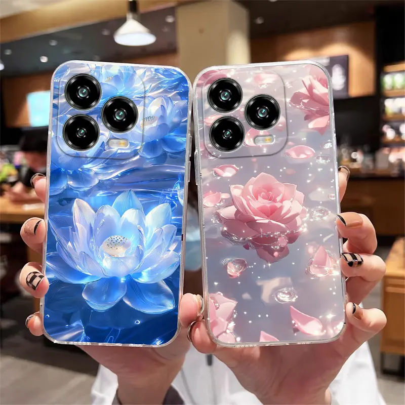 Shockproof Clear Soft Silicone Protective Phone Case - Design Back Cover