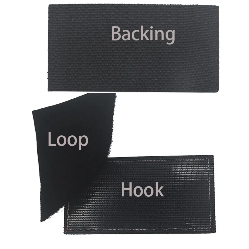 50 Hook and Loop Backing Embroidery Patch, Loophook Backing