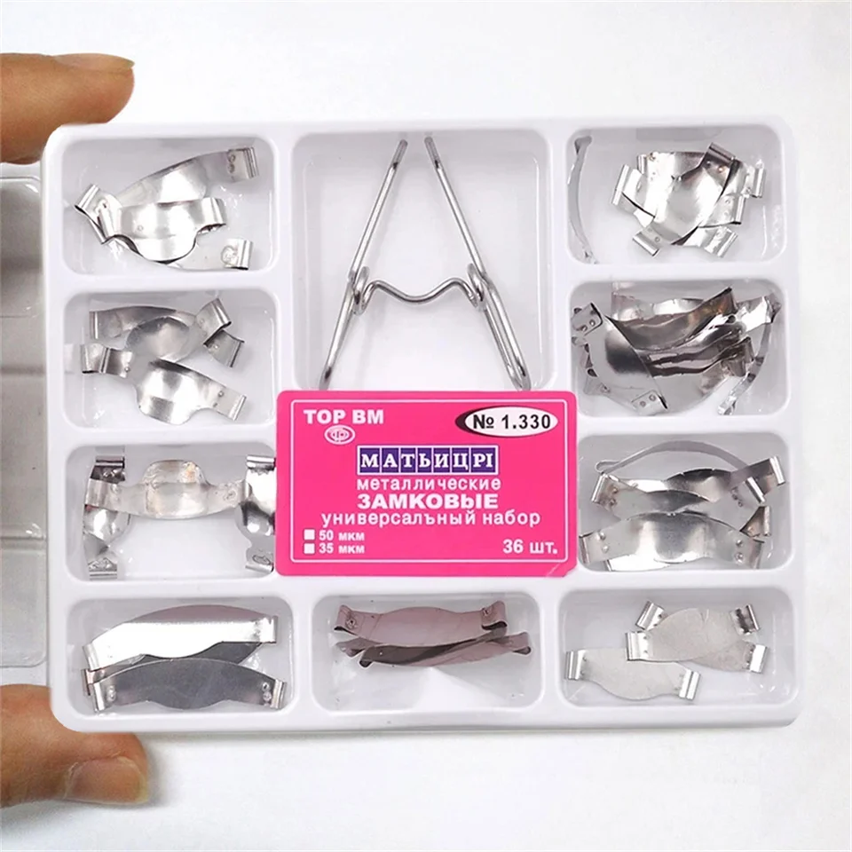Clip De Matrices Dentales, Anillos De Clip De Resorte De Metal, Cuñas