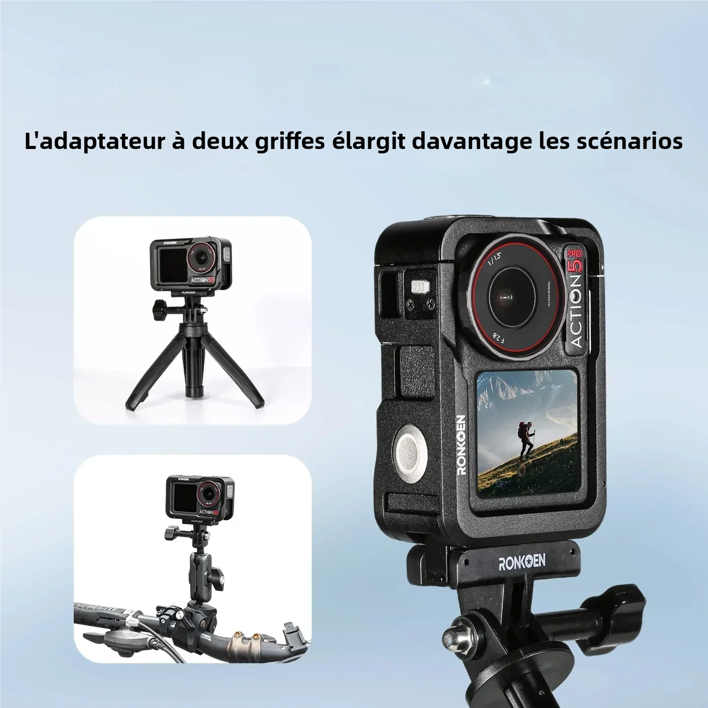 Support de caméra d'action étanche étui de protection coque en silicone pour DJI Osmo Action 4/5 Pro
