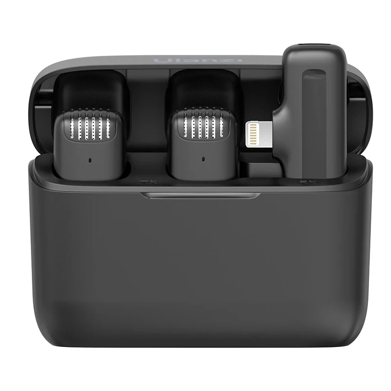 ulanzi j12 ワイヤレスマイク Ulanzi J12  はコスパ最高クラスのワイヤレスマイク。色々な場面で役立つ２つ完備のマイクは３段階のノイキャンにリバーブ機能までモリモリの一品！えっ5000円でお釣りくるって！