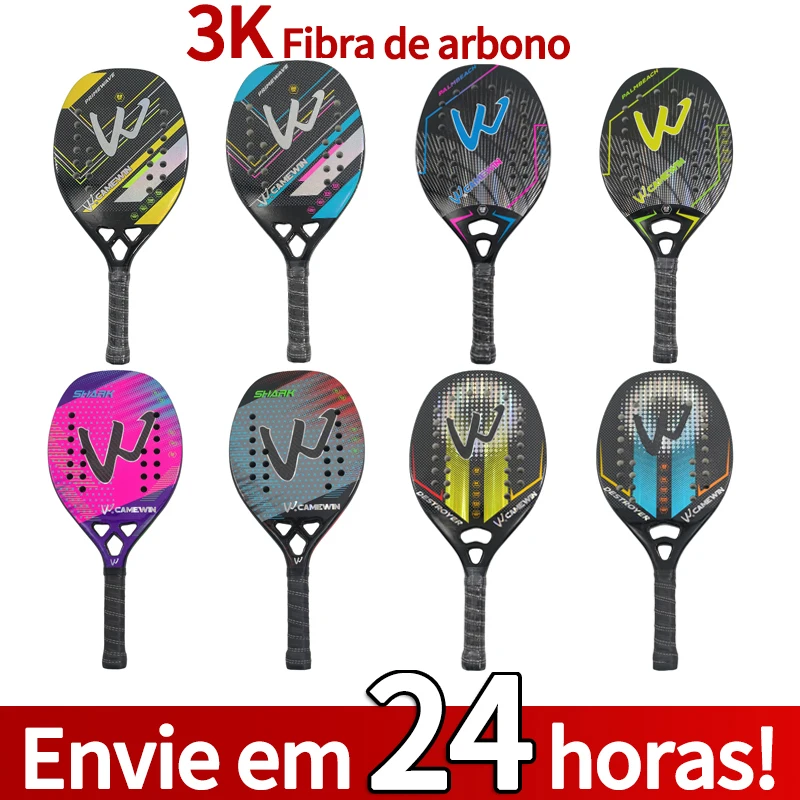 3k Beach tennis racket Professional Full carbon fiber rough surface Protective bag outer grip wrist care gift For Beach Tennis