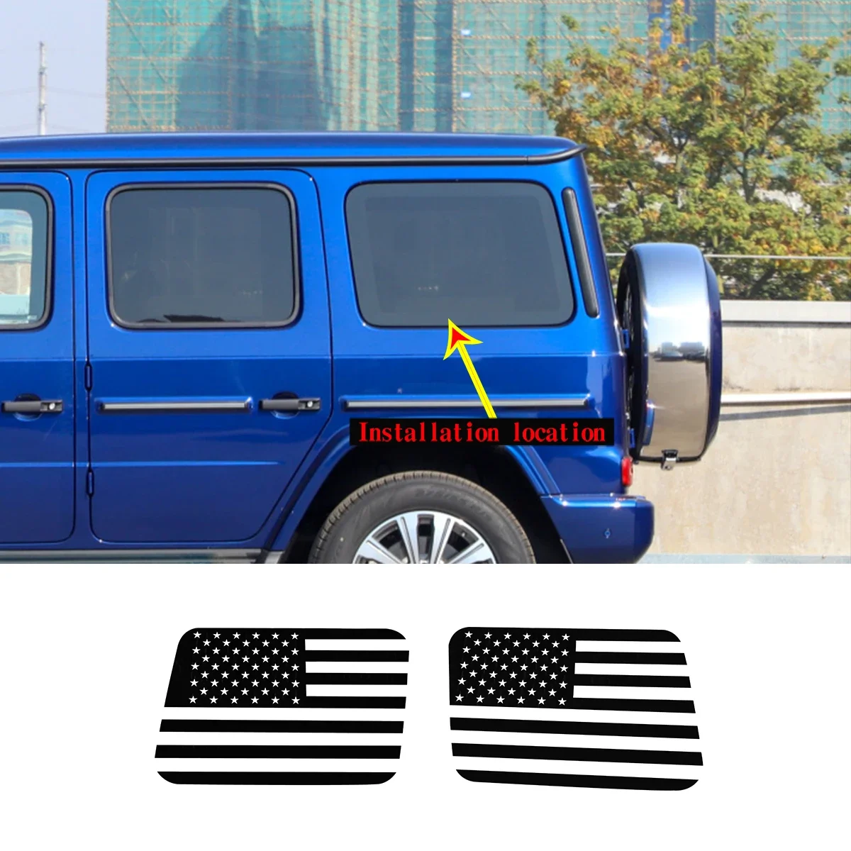 for-mercedes-benz-g-class-w463-2019-22-car-back-side-window-glass-car-rear-side-window-pull-flower-film-stickers-car-accessories