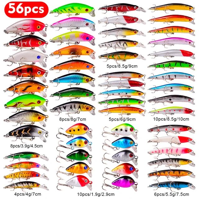 Almighty Fishing Lure Kit Complete Set With Hard Lures Soft Bait  Accessories Case Minnow Crank Pencil Popper Pliers 101 Pieces - AliExpress