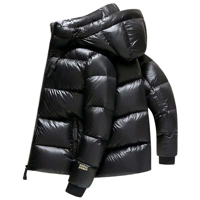 Autumn and Winter Men's Luxury Brand Hooded Down Jacket Goose Feather Jacket New Trend Fashion Outdoor Windproof Warm Jacket