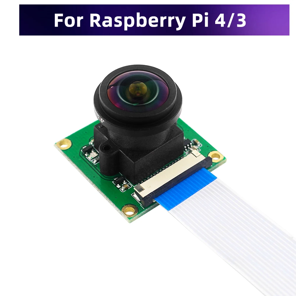 Raspberry pi Módulo de Câmera Grande Angular 175 Graus Sensor Ov5647 5mp Lente Fisheye para pi Modelo b 3b Mais 3b Zero w 1.3 - Imagem 2