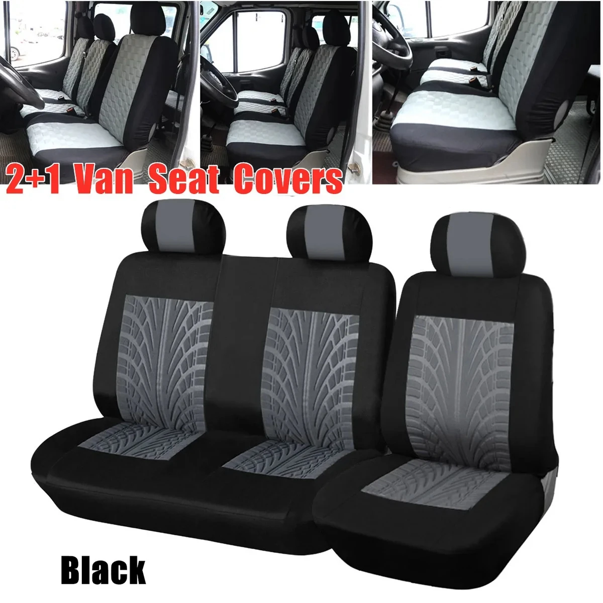 

2+1 Seat Covers Car Seat Cover for Transporter for Ford Transit Van Truck Lorry for Renault for Peugeot for Opel Vivaro