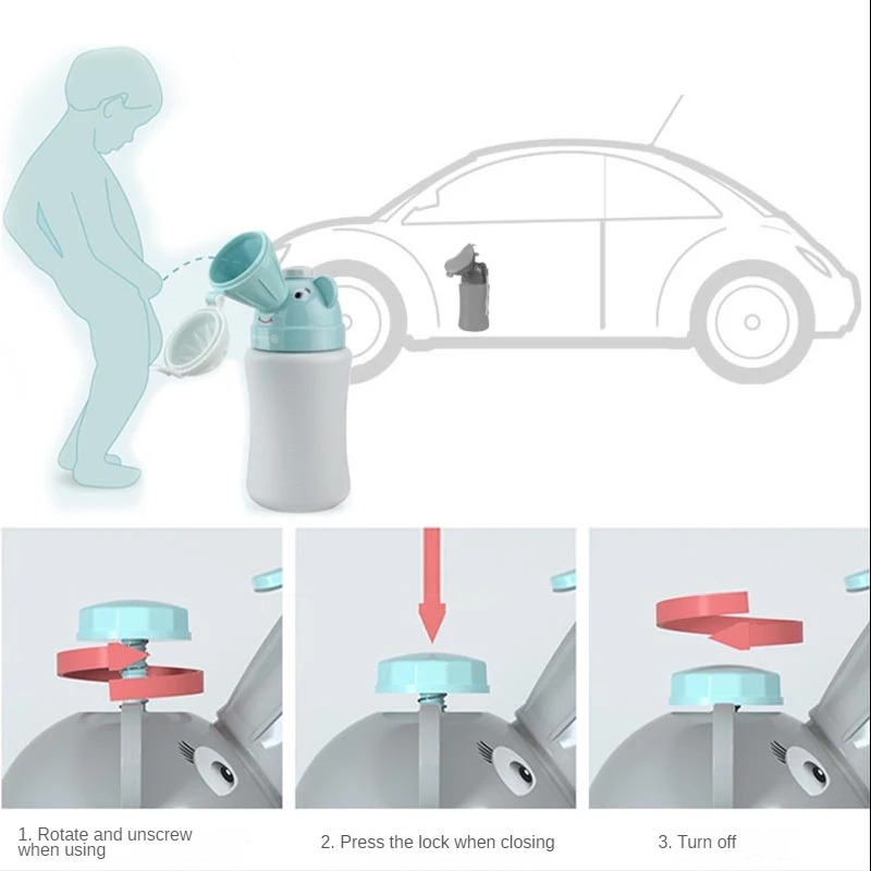 Emergency Portable Kids Urinal Outdoor Car Travel Shrinkable Toilet Pee Bottle 600/750ml Anti-leakage Boy Girl Training Potty 5