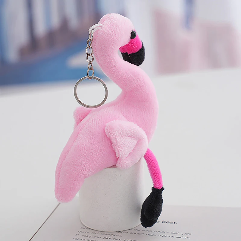 Keychain Stuffed Pink Flamingos Cute Flamingo Bird Stuffed Soft