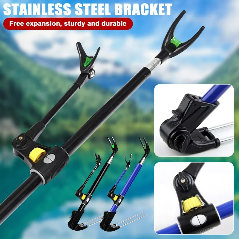 360 Degrees Adjustable Stainless Steel Fishing Rods Holder Bracket 1.7/2.1/2.4m Fish Tackle Fishing Rods Holder Bracket Hot
